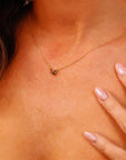 Marquise Pink Tourmaline and Green Tourmaline Necklace 14k Solid Gold