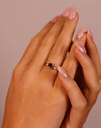 Round Red Ruby Ring 14k Solid Gold - Melt'm Jewelry