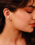 Genuine Marquise Emerald Earrings 14k Gold