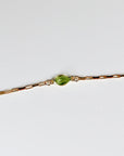 Dainty Gold Slave Bracelet, Peridot Hand Chain Bracelet