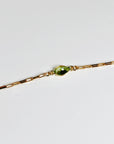 Dainty Gold Slave Bracelet, Peridot Hand Chain Bracelet - Melt'm Jewelry