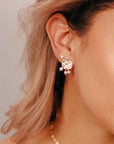 Gold Disc Pearl Earrings, Modern Bridal Pearl Stud Earrings, Wedding Jewelry, Gold Filled Stud Earrings, Pearl Earrings, Modern Bride
