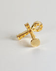 Ankh Flat Back Cartilage Earring 14k Solid Gold