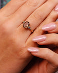 Model wearing a Handmade Unique Gemstone Ring