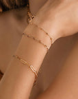 Gold Chain Bracelet, Gold Filled Minimalist Chain Bracelet, Layering Bracelet, Statement Bracelet, Jewelry Gift For Mom