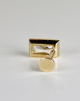 CZ Diamond Bezel Baguette Earrings 14k Solid Gold, Flat Back Internally Threaded Earrings, Baguette Stack Studs, Mother's Day Gift for Mom