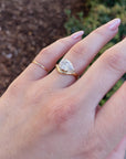 2 ct. Pear Moissanite Floating Ring 14k Gold