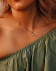 Salt and Pepper Diamond Necklace 14k Solid Gold, Dangling Fancy Cut Diamond Necklace, Gift For Her, Handmade Modern Jewelry