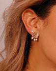Gold Disc Pearl Earrings, Modern Bridal Pearl Stud Earrings, Wedding Jewelry, Gold Filled Stud Earrings, Pearl Earrings, Modern Bride