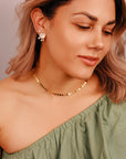 Gold Disc Pearl Earrings, Modern Bridal Pearl Stud Earrings, Wedding Jewelry, Gold Filled Stud Earrings, Pearl Earrings, Modern Bride