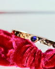 Birthstone Gold Cuff Bracelet, Hand Stamped Goddess Bracelet, Lab Grown Sapphire, Emerald, Ruby Personalized Bracelet, Mother's Day Gift