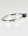Marquise London Blue Topaz Ring, 14k GoldTopaz Engagement Ring, December Birthstone Jewelry Gift For Her, East West Marquise Gemstone Ring