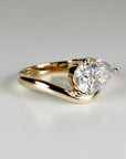 2 ct. Pear Moissanite Floating Ring 14k Gold