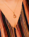 Drop Smokey Quartz Pendant Necklace in 14k Solid Gold