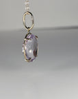 Large Lilac Amethyst Pendant Necklace 14k Solid Gold