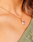Large Lilac Amethyst Pendant Necklace 14k Solid Gold, February Birthstone Minimalist Oval Amethyst Pendant Necklace, Mother's Day Gift,