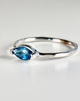Marquise London Blue Topaz Ring in 14k Gold - Melt'm Jewelry