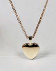 14k Solid Gold Personalized Heart Locket Necklace, Memorial Photo Pendant Necklace
