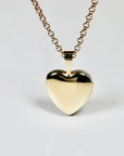 14k Solid Gold Personalized Heart Locket Necklace, Memorial Photo Pendant Necklace - Melt'm Jewelry