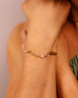 Three Birthstone Bracelet 14k Gold Filled