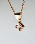 Blush Princess Morganite Necklace in1 4k Solid Gold