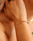 Three Birthstone Bracelet 14k Gold Filled