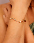 Three Birthstone Bracelet 14k Gold Filled