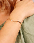 Three Birthstone Bracelet 14k Gold Filled