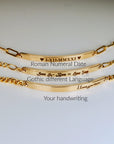Gold Filled Personalized Bar Bracelet • Custom Engraved Gift for Her - Melt'm Jewelry