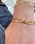 Gold Filled Personalized Bar Bracelet • Custom Engraved Gift for Her - Melt'm Jewelry