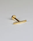 14k Solid Gold Bar Flat Back Earrings, Internally Threaded Earrings Studs, Piercing For Helix, Tragus Earring, Real Gold Piercing