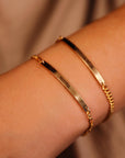 Gold Filled Personalized Bar Bracelet • Custom Engraved Gift for Her
