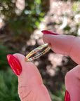 14k Solid Gold Plain Wedding Band Hammered - Melt'm Jewelry