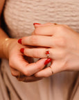 Diamond Accent Elongated Cushion Sunstone Ring
