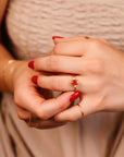 Diamond Accent Elongated Cushion Sunstone Ring - Melt'm Jewelry