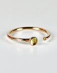 Gold Filled Pinky Promise Ring, 3mm Bezel Gemstone Open Ring, Stackable Bridesmaid Gift, Single or Bundle Set of 6–12, Minimalist Jewelry