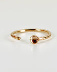 Gold Filled Pinky Promise Ring, 3mm Bezel Gemstone Open Ring, Stackable Bridesmaid Gift, Single or Bundle Set of 6–12, Minimalist Jewelry