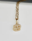 14k Solid Gold Zodiac Necklace, Custom Zodiac Necklace