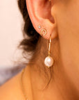 Baroque Pearl Dangle Earrings, Gold Filled Big Pearl Earrings