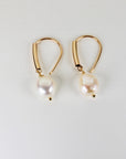 Baroque Pearl Dangle Earrings, Gold Filled Big Pearl Earrings
