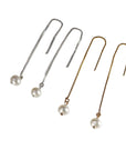 Freshwater Pearl Chain Earrings in Gold Filled, Solid Gold or Sterling Silver