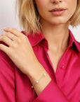 Dainty Pearl Chain Bracelets Gold Filled, Freshwater Pearl Bracelet