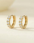 Chunky Diamond Huggie Earrings in 14K Gold