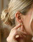 Chunky Diamond Huggie Earrings in 14K Gold