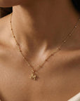 Gold Filled Satellite Initial Necklace - Personalized Dainty Letter Pendant - Melt'm Jewelry