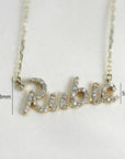 14K Solid Gold Diamond Name Necklace - Custom Personalized Jewelry