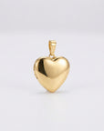 14k gold filled heart locket necklace with photo inside memorial keepsake pendant 18x12mm