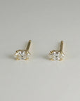 Marquise Diamond Stud Earrings, 0.14 ct VS Diamond Earrings 14k Gold