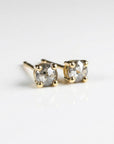 Salt and Pepper Diamond Stud Earrings 3mm • 14k Gold Prong Setting - Melt'm Jewelry