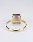 14k Solid Gold Square Ametrine Ring